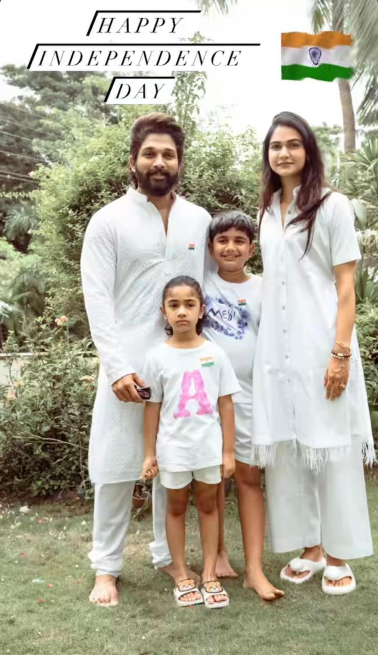 Allu Arjun shared a picture with his family